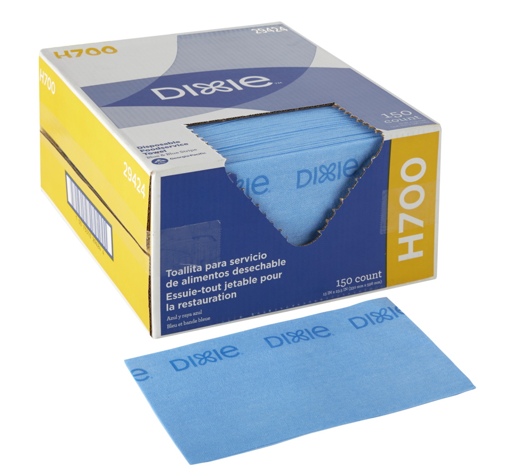 Dixie Disposable Food Service Towels, Blue