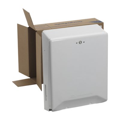 C-Fold Multifold Paper Towel Dispenser/ White Metal