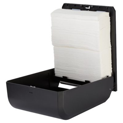 C-Fold/Multifold Paper Towels Dispenser Black Plastic