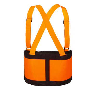 Orange Back Support Belt W/ Attached Suspenders