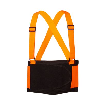 Orange Back Support Belt W/ Attached Suspenders