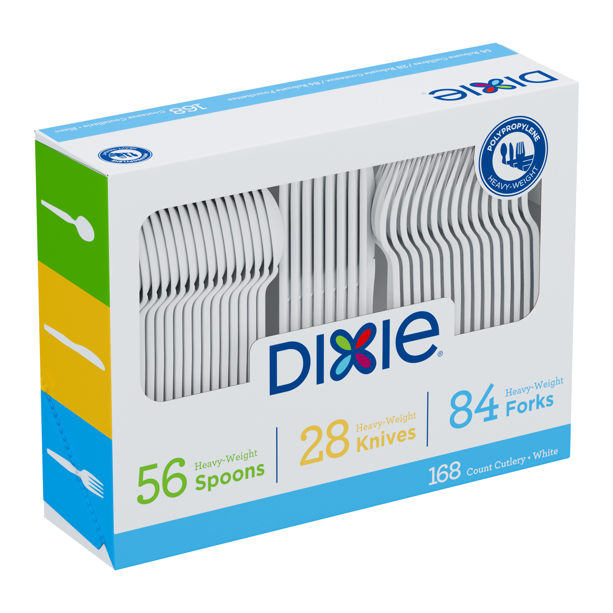 Dixie Heavy Weight Disposable Forks, Knives, & Spoon Combo/White