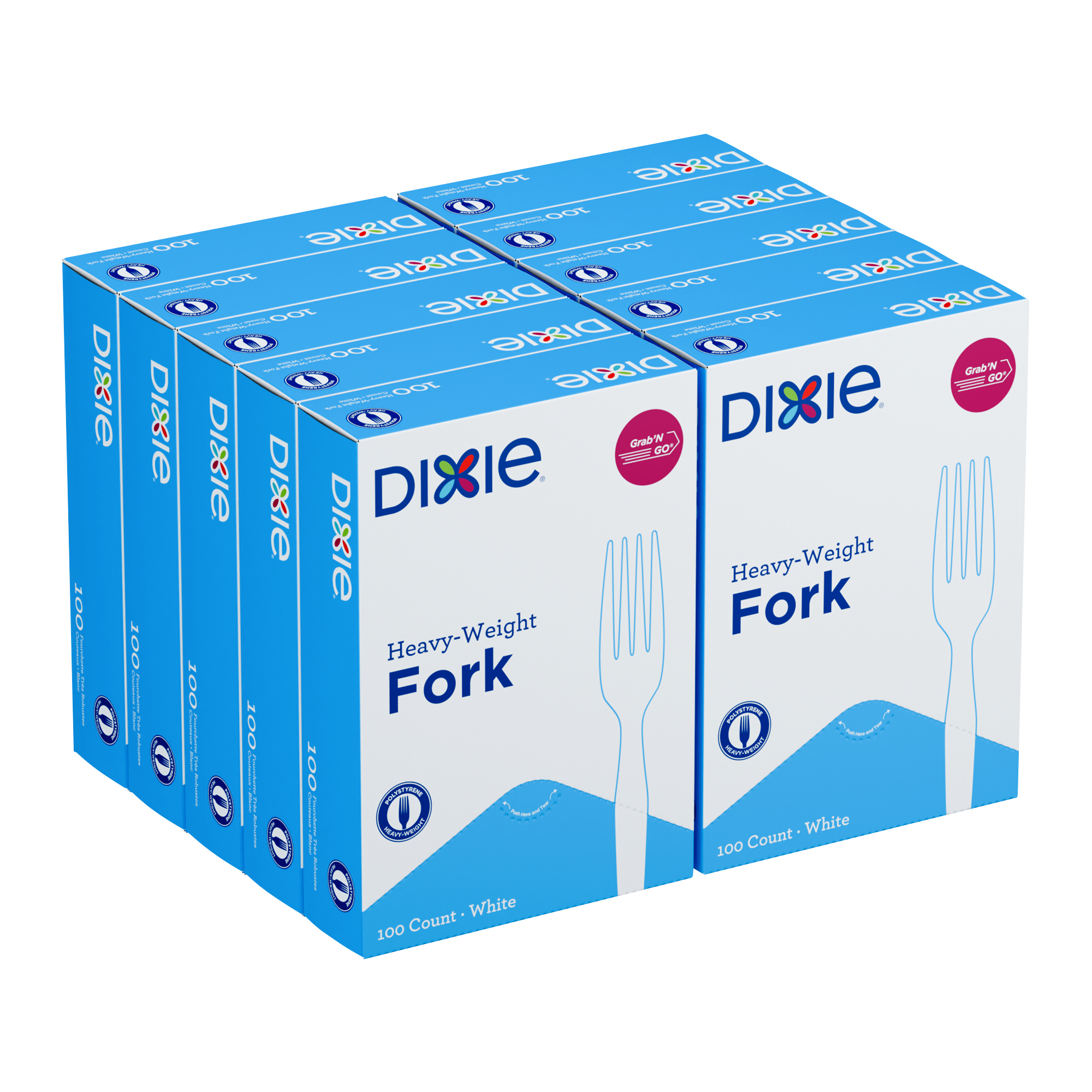 Dixie Heavy Weight Disposable Forks/White