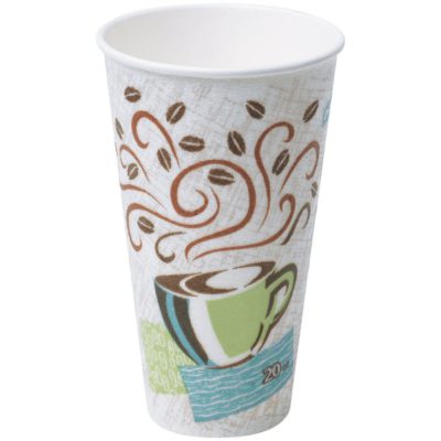 Dixie Perfectouch 20 OZ Insulated Hot Cups/ White