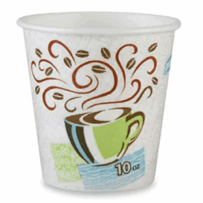 Dixie Perfectouch 10 OZ Insulated Hot Cups/ White